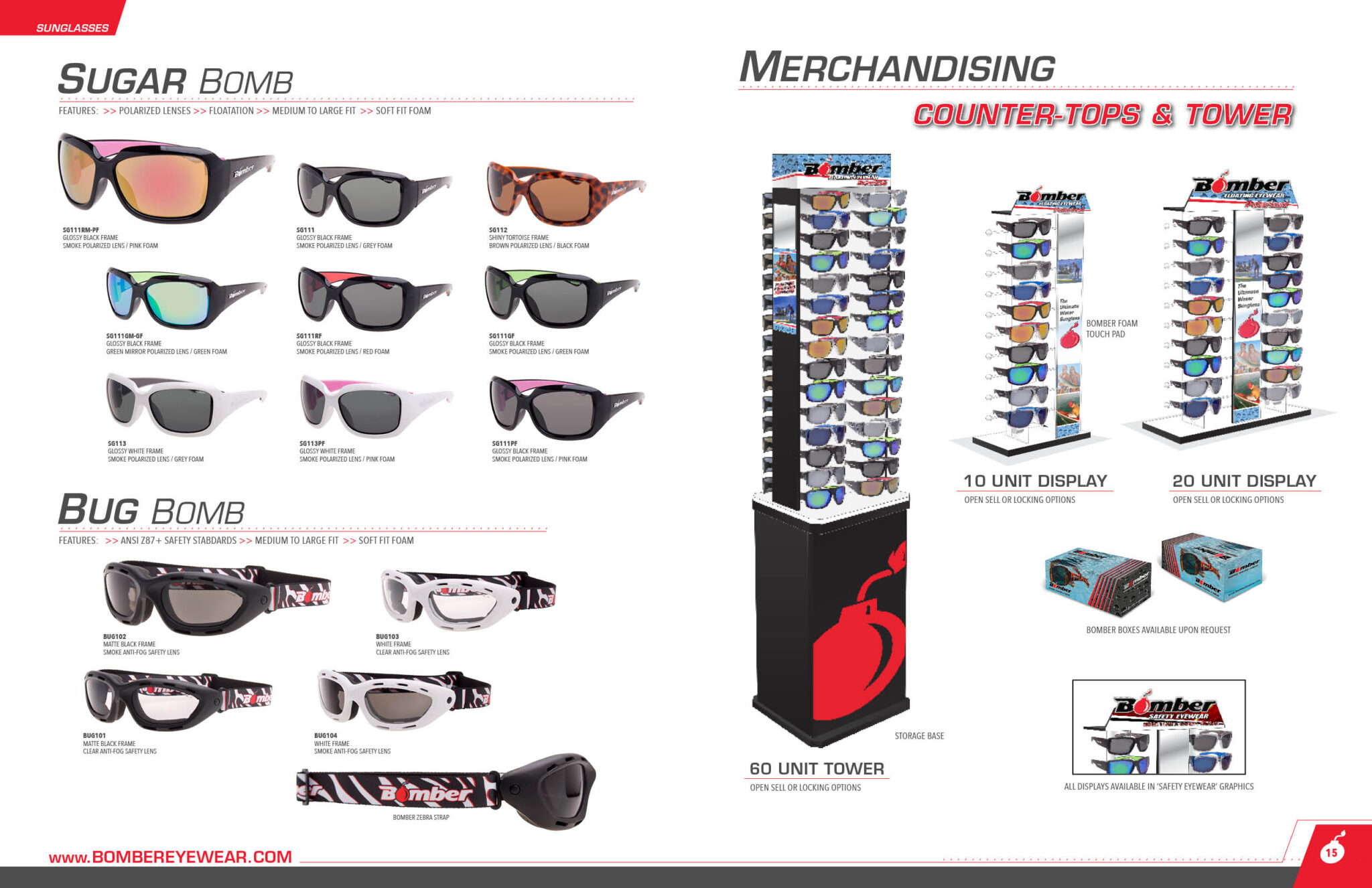 Bomber Eyewear Catalog Spread