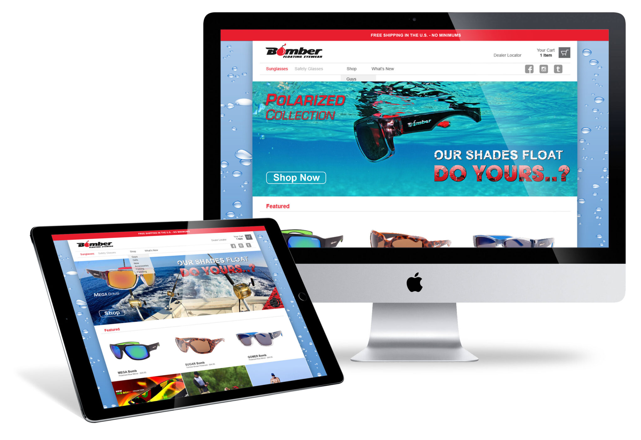 Bomber Eyewear E-Commerce Website